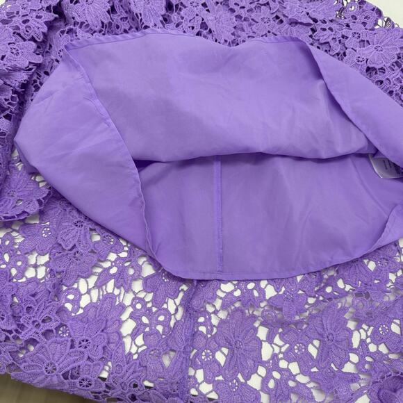 Donna Morgan Lavender Lace Dress Straps Lavender US 8 Romantic Babydoll Brunch - Picture 9 of 11